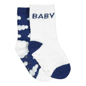 Baby Boys 2 Pack Non-Slip Socks