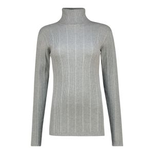 Womens Ribbed Poloneck Sweater