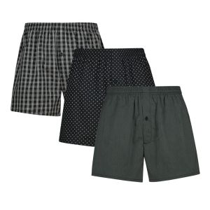 Mens 3 Pack Woven Boxers