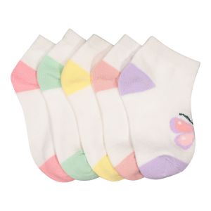 Girls 5 Pack Low Cut Socks