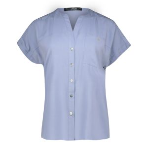 Womens Mandarin-Collar Shirt