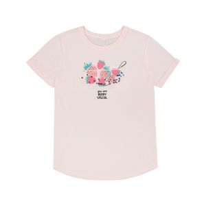 Older Girl Strawberry Pouch Tee