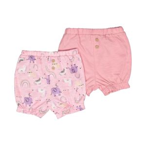 Baby Girl  Unicorn Printed 2 Pack Shorts