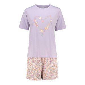 Womens Floral Boxy Pajama Set