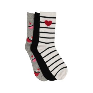 Womens 3 Pack Mid-Length Socks