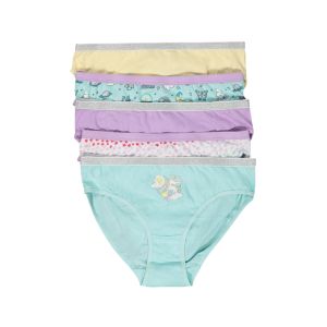 6 x Light Blue/Pink Briefs, Underwear For Girls Cinderella