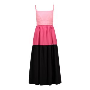 Womens Colour Block Tiered Dress