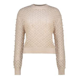 Womens Pearl Trim Sweater