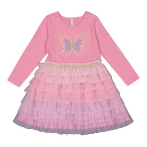 Younger Girl Butterfly Mesh Dress