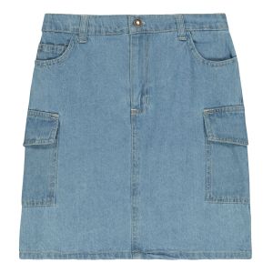 Older Girl Cargo Denim Skirt