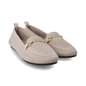 Womens Mesh Loafer with Gold Trim