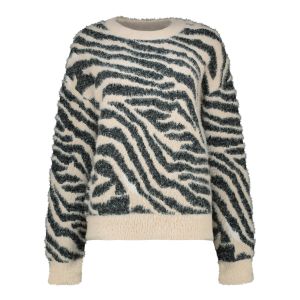Animal Print Fluffy Sweater