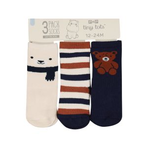Baby Boy 3 Pack Towelling Socks
