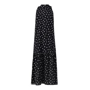 Frilled Hem Halter Maxi Dress