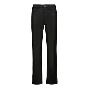 Coated High Rise Straight Leg Jeans