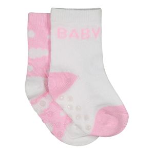 Baby Girls 2 Pack Non-Slip Socks
