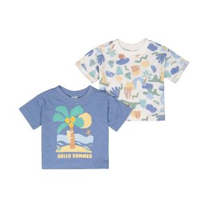 Baby Boy Tropical Printed 2 Pack Tops