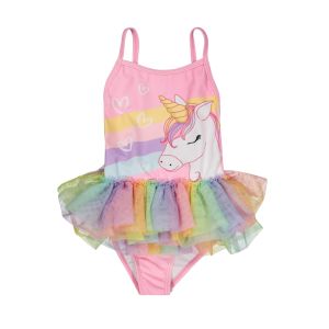 Younger Girl Unicorn Tutu Swimsuit