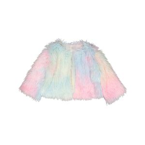 Younger Girl Tie-Dye Fluffy Jacket