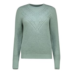 Womens Crop Cable Knit Sweater