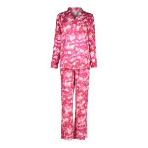 Womens Heart Printed Pajama Set