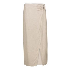 Womens Linen Blend Skirt