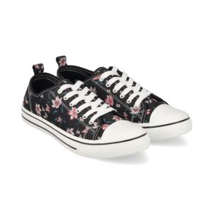 Womens Printed Lace-Up Sneaker