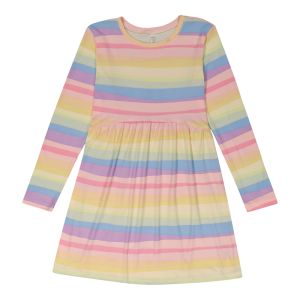 Older Girl Rainbow Stripe Dress