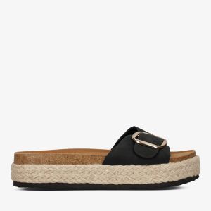 Real Buckle Platform Sandal