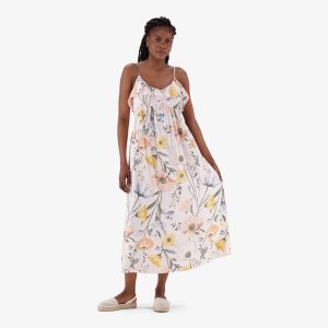 Real Frill Strappy Maxi Dress