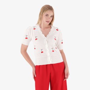 Real Cherry Scallop Cardigan