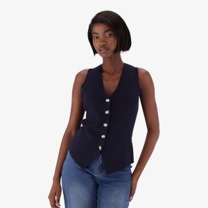 Structured Button Waistcoat