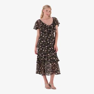 Real Printed Ruffle Dress