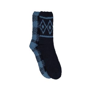 Mens 2 Pack Cozy Bed Socks