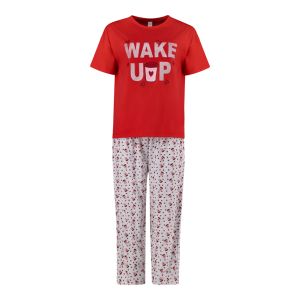 Valentines Day Printed Cropped Pajama Set