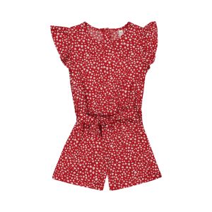Younger Girl Heart Print Jumpsuit