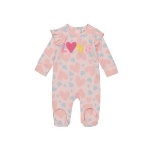 Baby Girl Interlock Babygrow With Heart Print