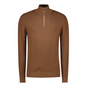 Mens Textured Zip Sweater