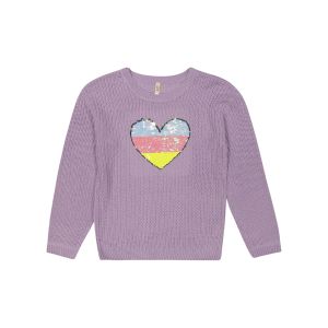 Older Girl Sequin Heart Pullover