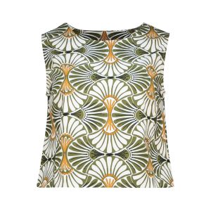 Fresh Cotton Print Sleeveless Top