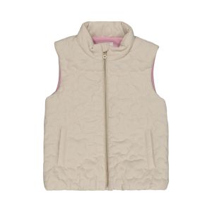 Older Girl Flower Quilted Puffer Jacket
