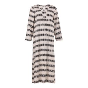 Long Sleeve Notch Neck Kaftan