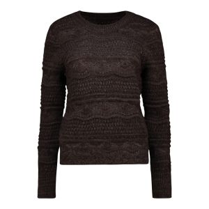 Cropped Basket Weave Sweater