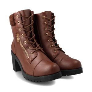 Lace Up Heeled Boot