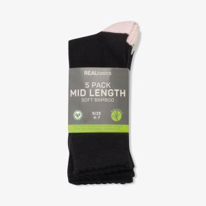 Real Mid-Length Socks 5pk