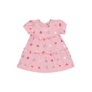 Girls Pink Heart Dress