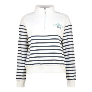 Real Stripe Quarter Zip Sweater