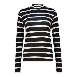 Real Stripe Polo Neck Tee