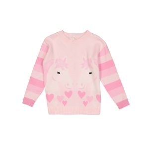 Younger Girl Unicorn Knit Pullover