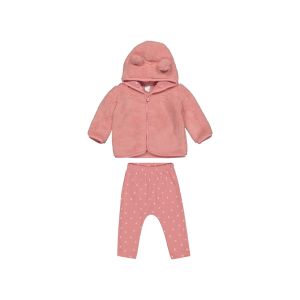 Baby Coral Fleece Hoodie and Legging Set